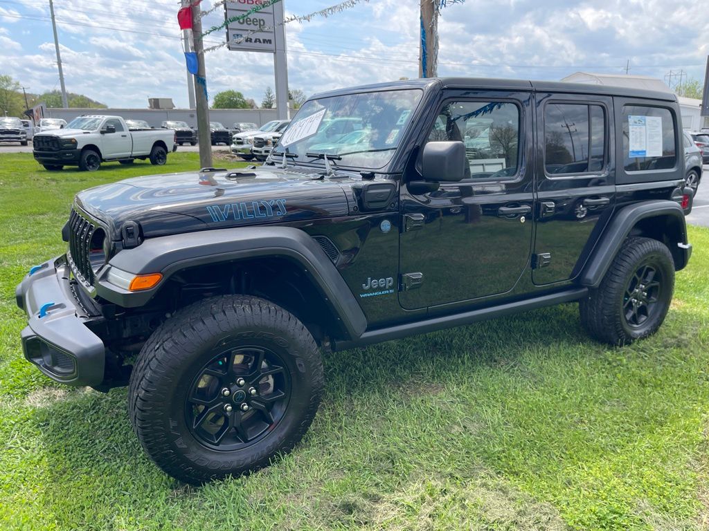 Used 2024 Jeep Wrangler 4xe Willys 4XE with VIN 1C4RJXN69RW163542 for sale in Coshocton, OH