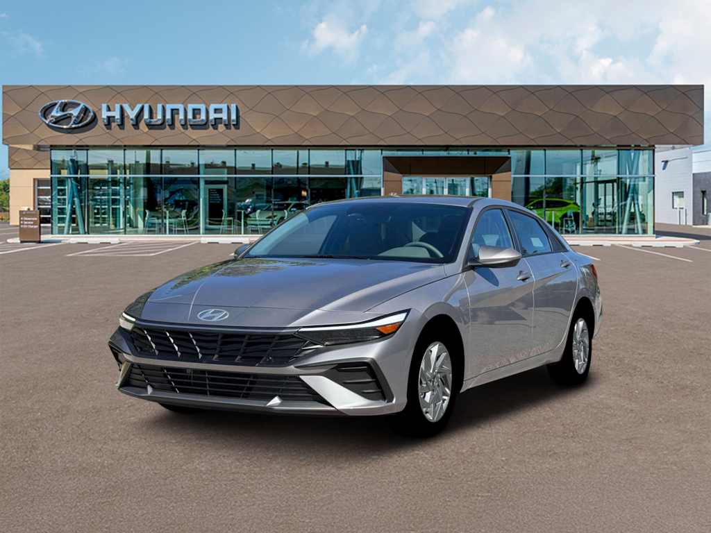 New 2026 Hyundai Elantra Hybrid Blue Sedan