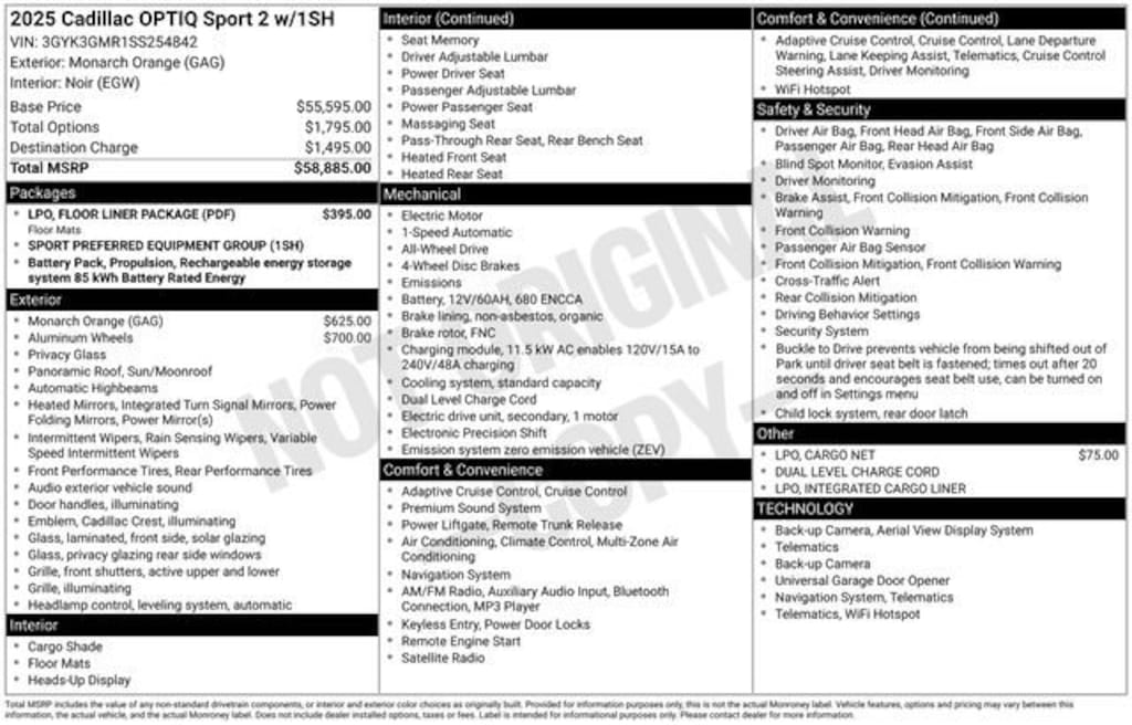 New 2025 CADILLAC OPTIQ Sport 2 SUV