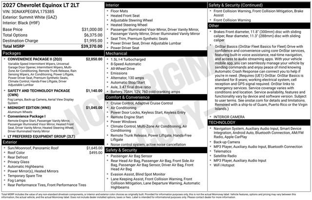 2027 Chevrolet Equinox LT - Photo 5