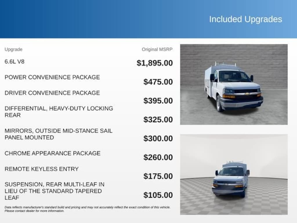 New 2025 Chevrolet Express Cutaway 3500 1WT Cutaway Van