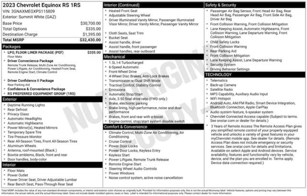 Used 2023 Chevrolet Equinox RS SUV