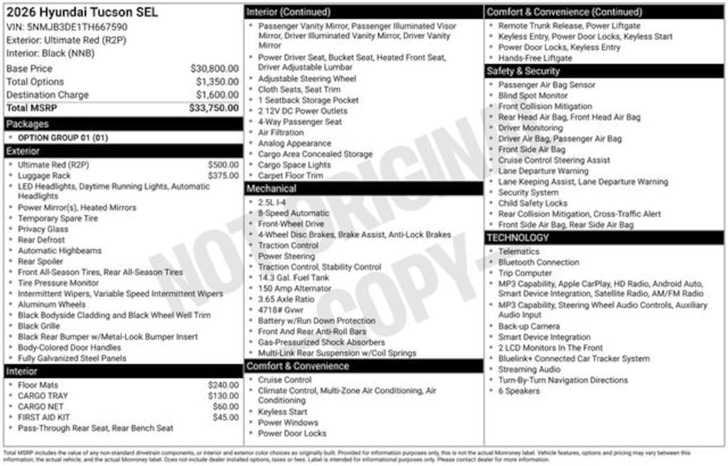 Used 2026 Hyundai Tucson SEL SUV