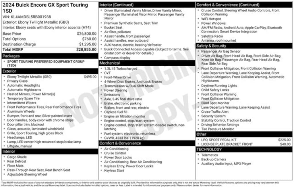 Used 2024 Buick Encore GX Sport Touring SUV