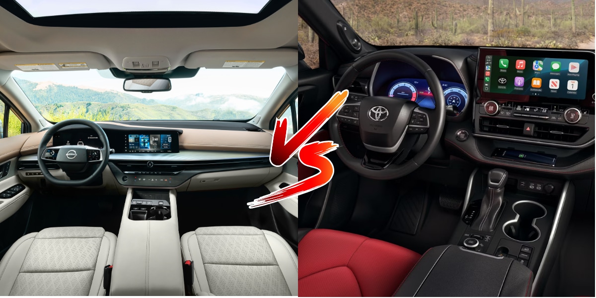 Nissan Murano vs Toyota Highlander Dayton Interior