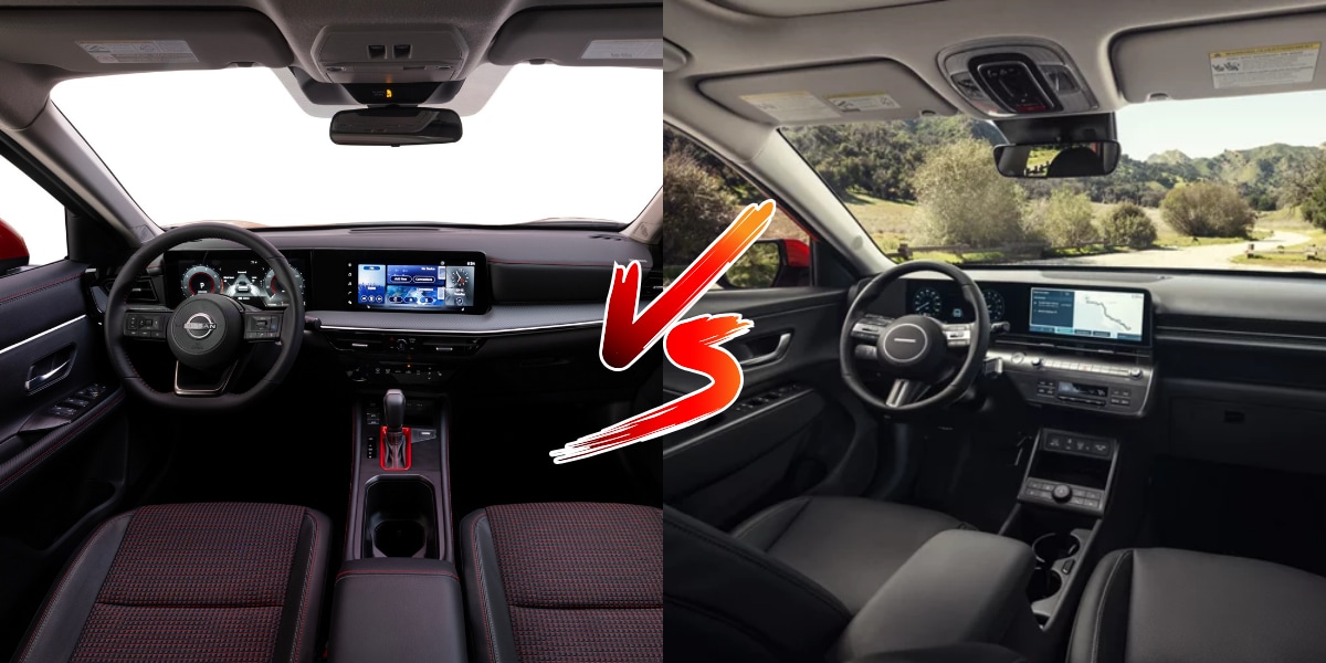 2025 Nissan Kicks vs Hyundai Kona interior