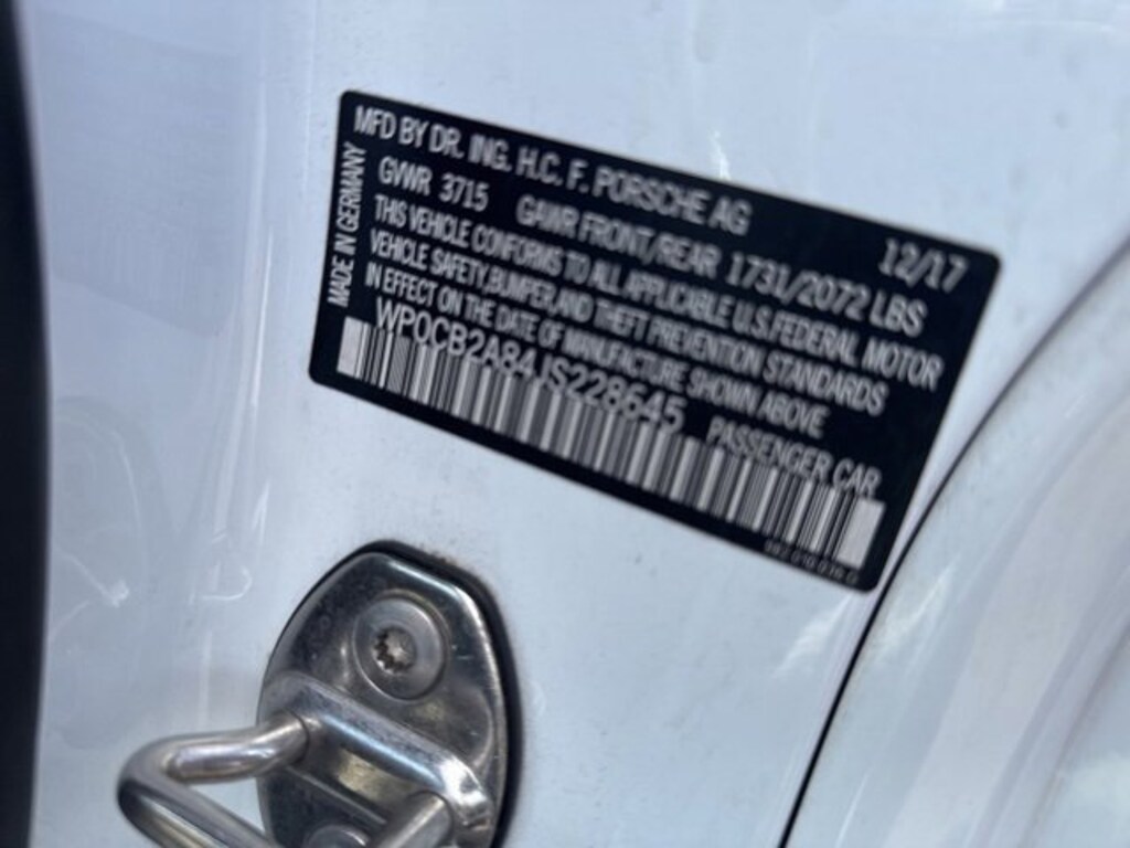 Used 2018 Porsche 718 Boxster