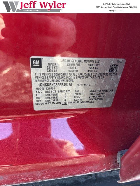 2015 Chevrolet Tahoe LT's photo