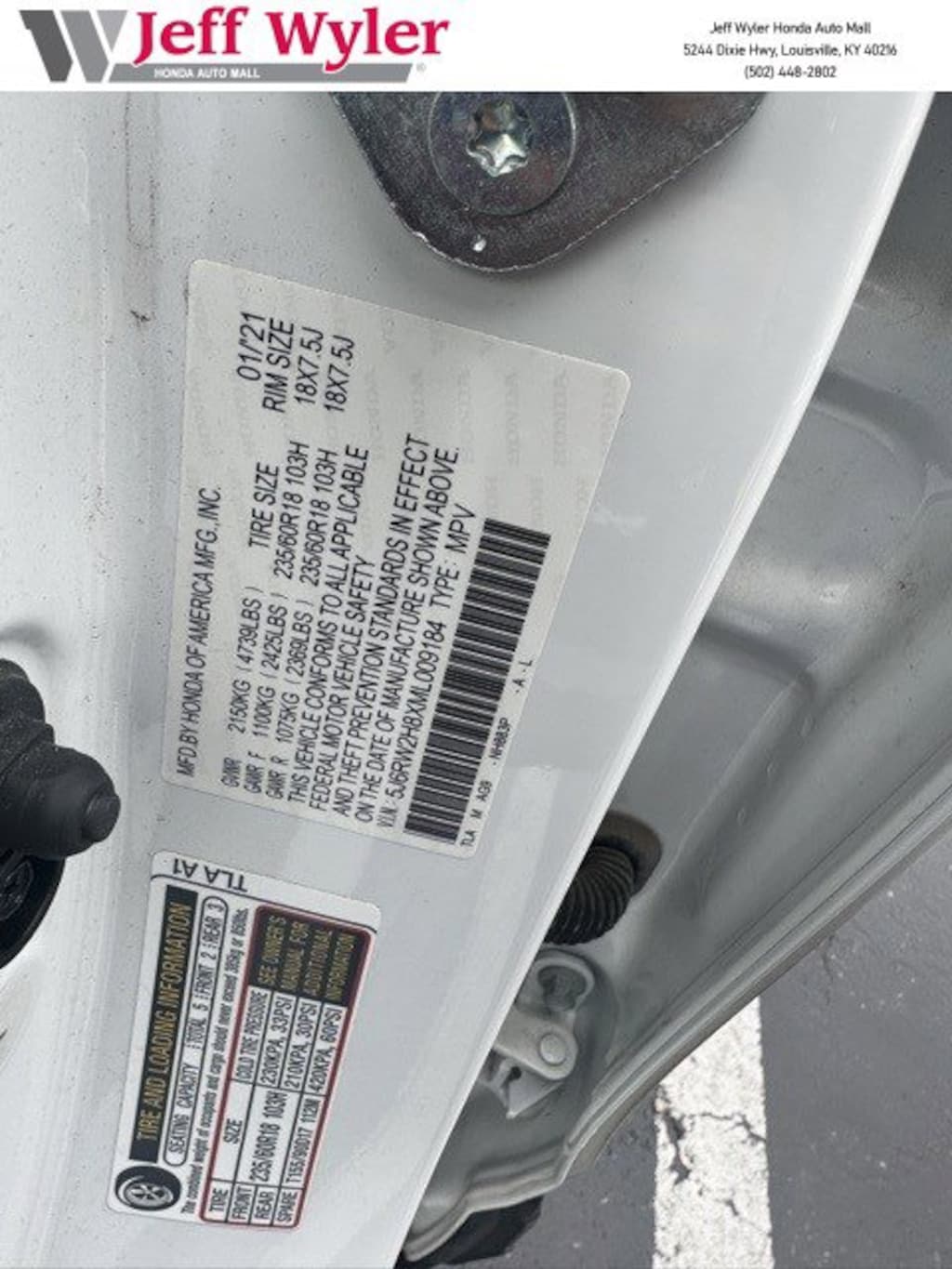 Used 2021 Honda CR-V EX-L AWD SUV