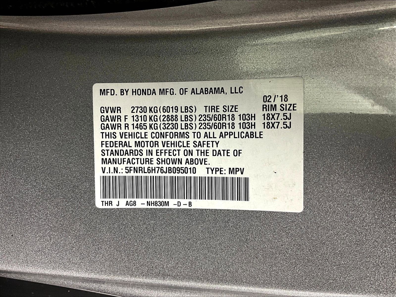 2018 Honda Odyssey EX-L - Photo 19