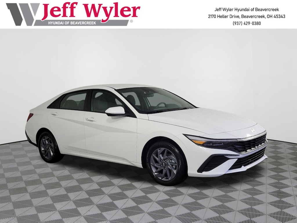 New 2026 Hyundai Elantra Hybrid Blue Sedan