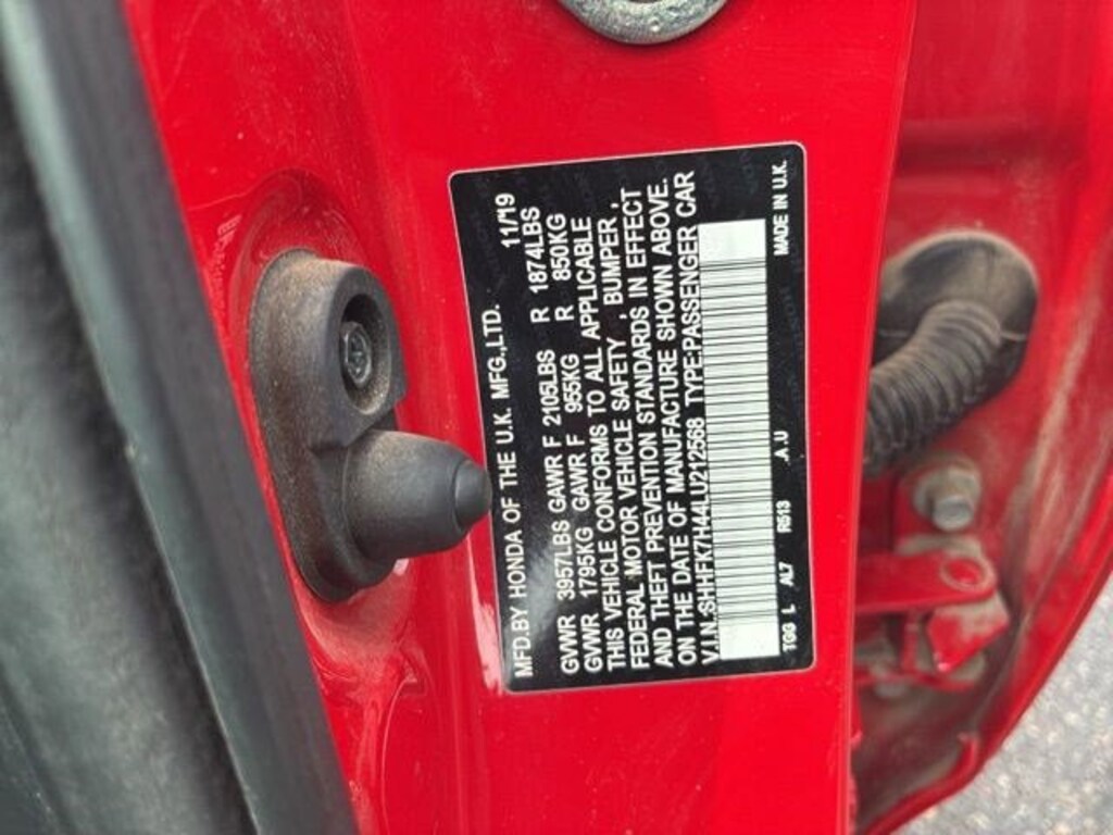 Used 2020 Honda Civic Hatchback Sport CVT Hatchback