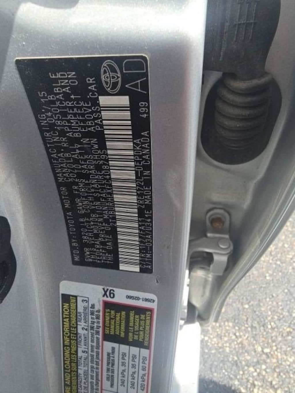 Used 2015 Toyota Corolla 4dr Sdn Auto L Sedan