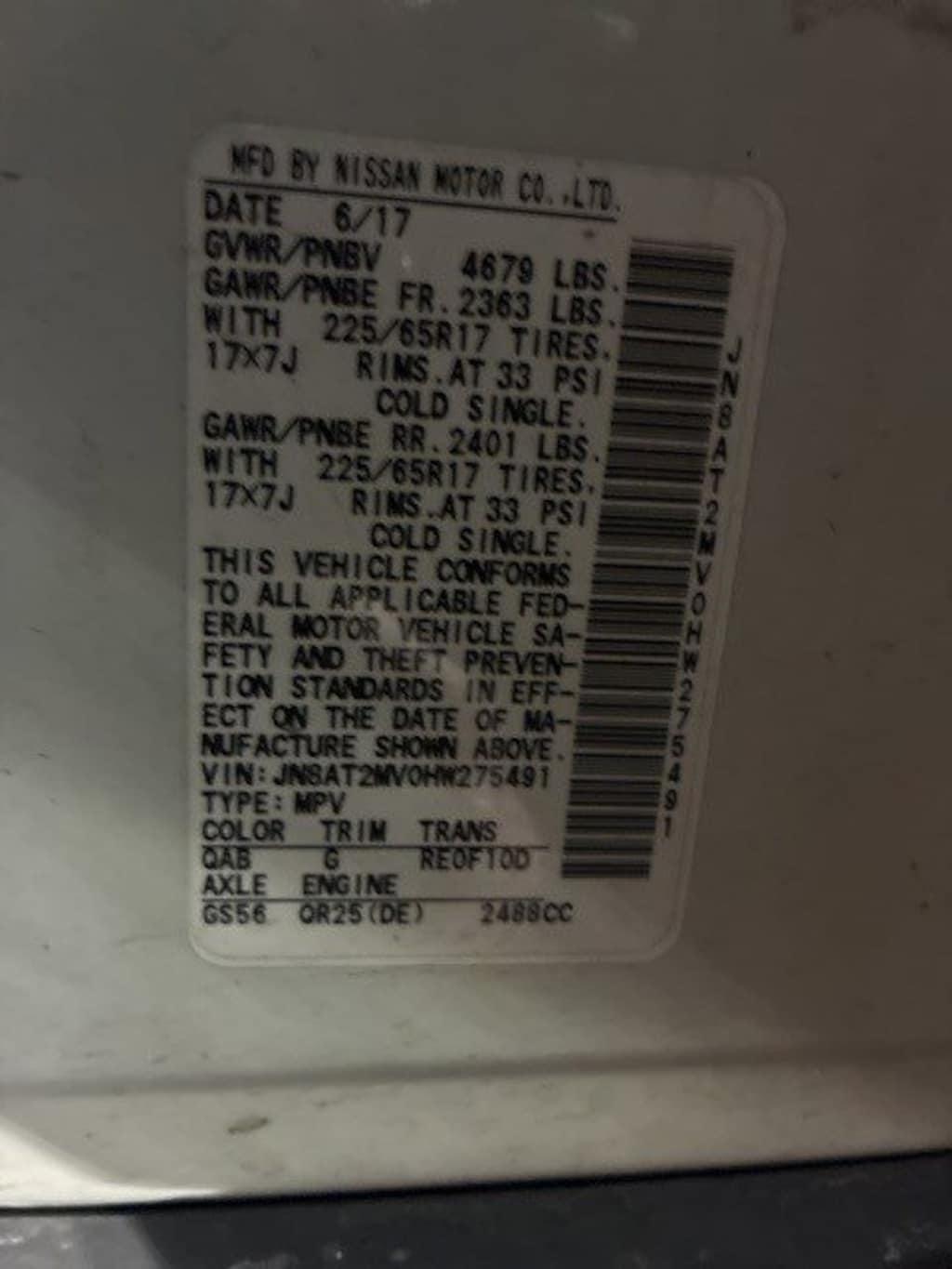 Used 2017 Nissan Rogue 2017.5 AWD SV SUV