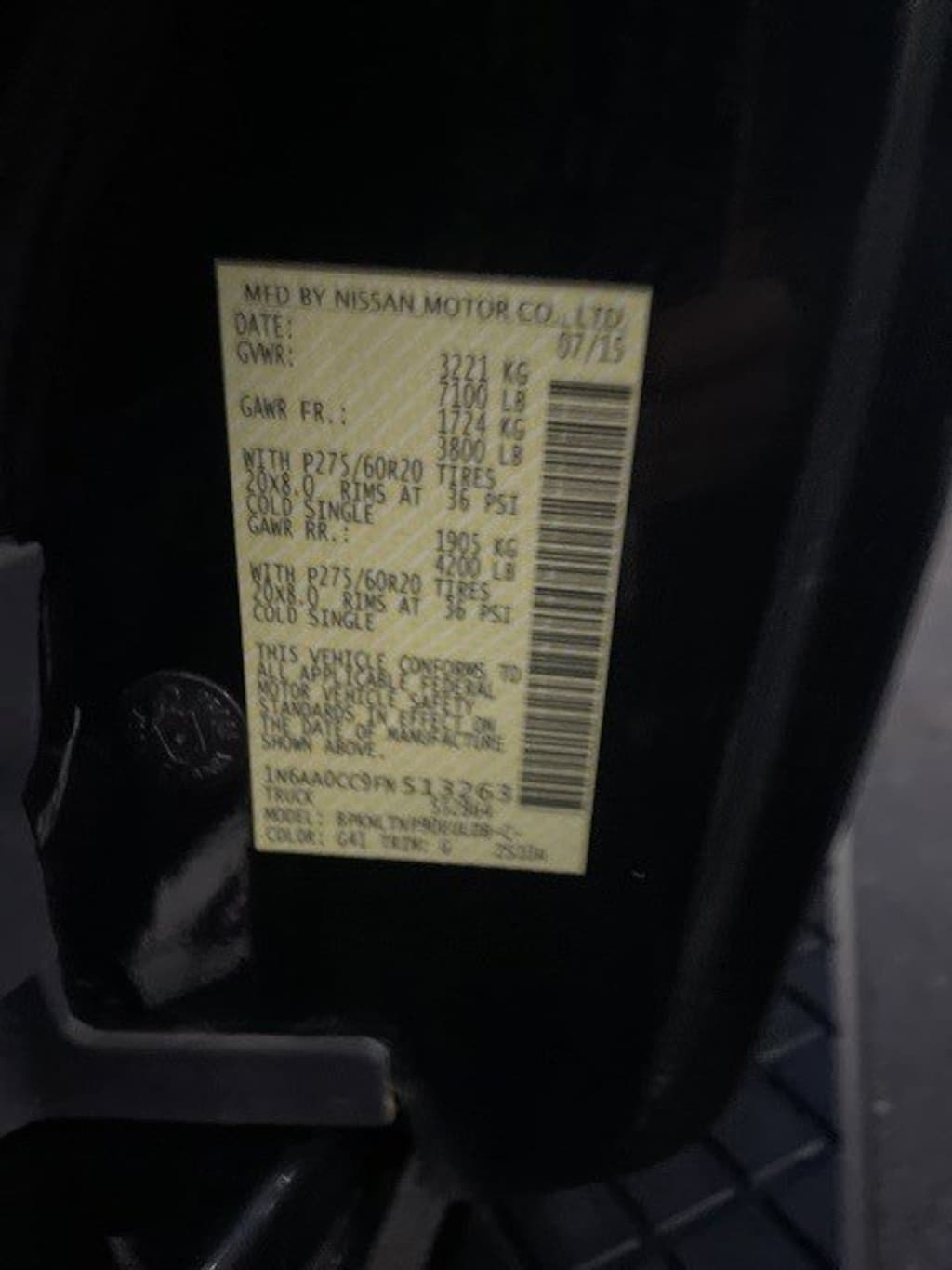 Used 2015 Nissan Titan 4WD King Cab SWB SV Truck King Cab