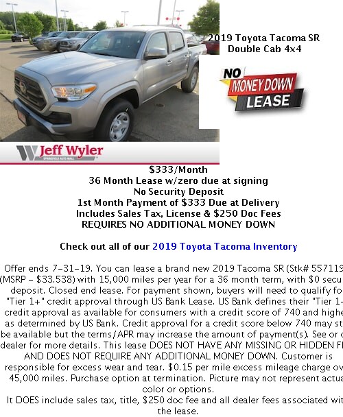 Jeff Wyler Springfield >> No Money Down Lease Jeff Wyler Springfield Toyota Jeff Wyler Springfield >> No Money Down Lease Jeff Wyler Springfield Toyota