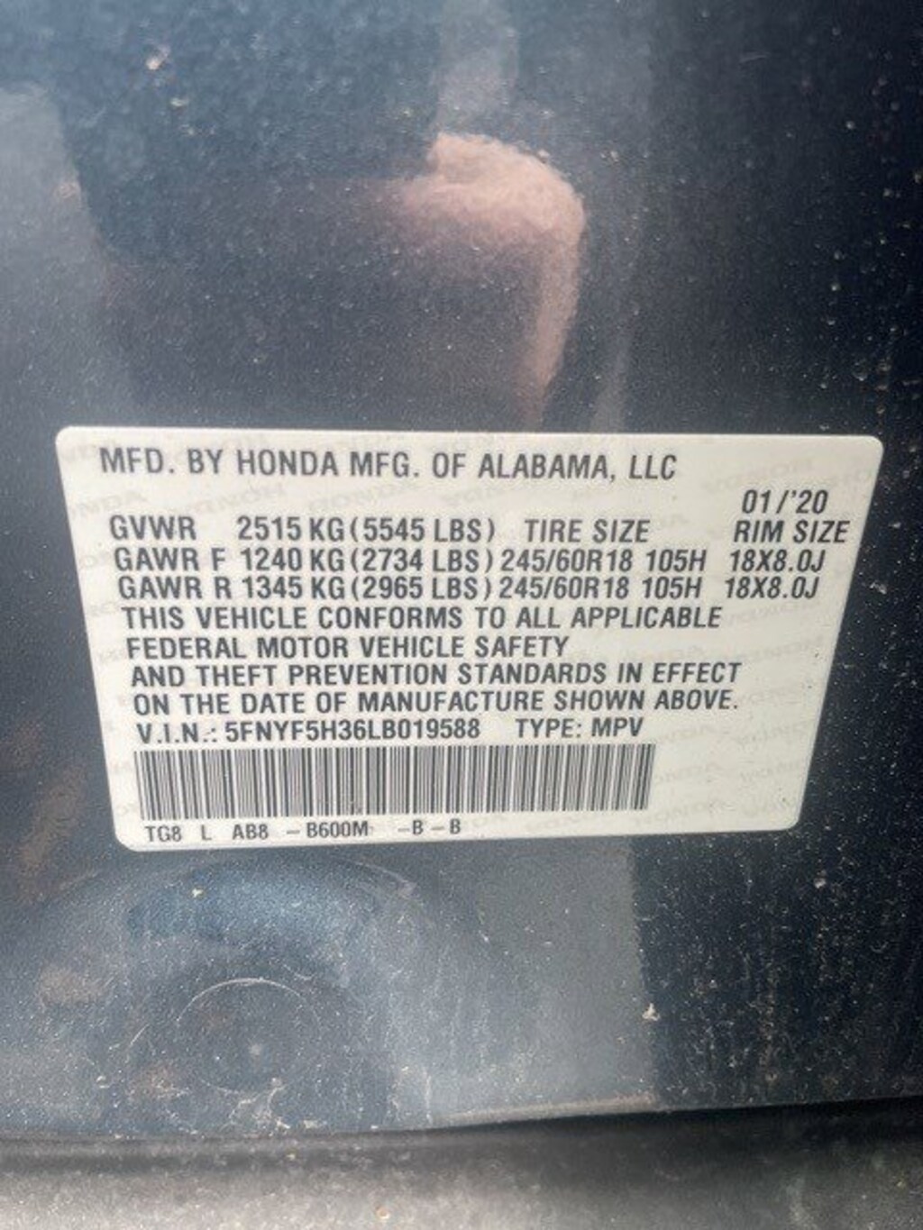 Used 2020 Honda Pilot EX 2WD SUV