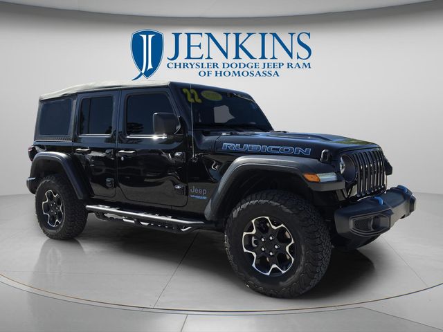 Used 2022 Jeep Wrangler Unlimited Rubicon 4XE with VIN 1C4JJXR6XNW172980 for sale in Homosassa, FL