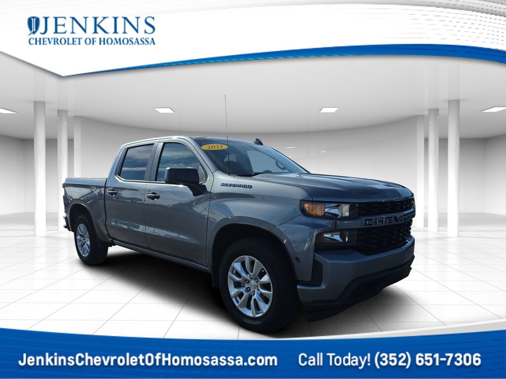 Used 2021 Chevrolet Silverado 1500 Custom 2WD Crew Cab 147 Custom