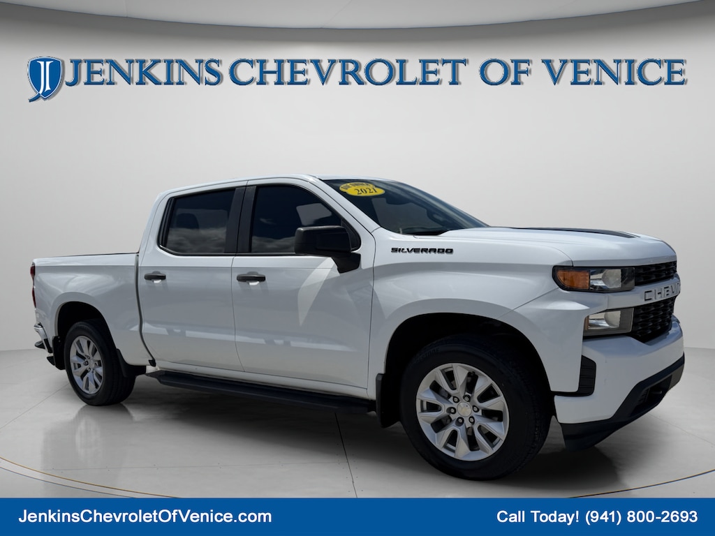 Used 2021 Chevrolet Silverado 1500 Custom Truck Crew Cab