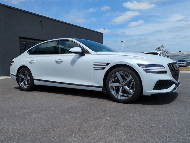 Certified 2024 GENESIS G80 SPORT with VIN KMTGB4SD0RU227356 for sale in Ocala, FL