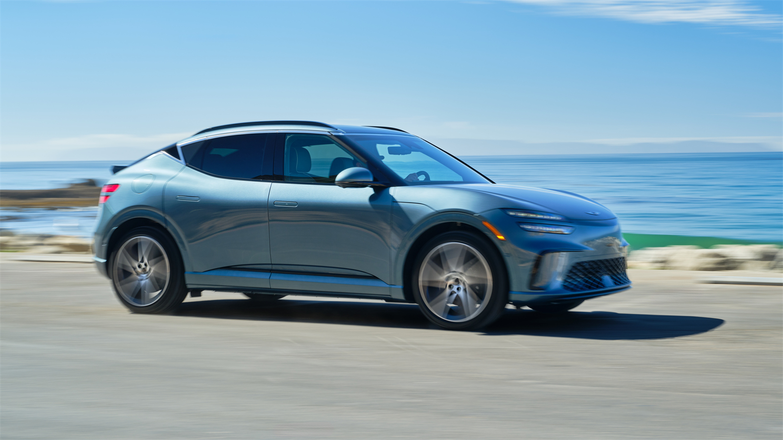 2026 Genesis GV60 parked by the beach