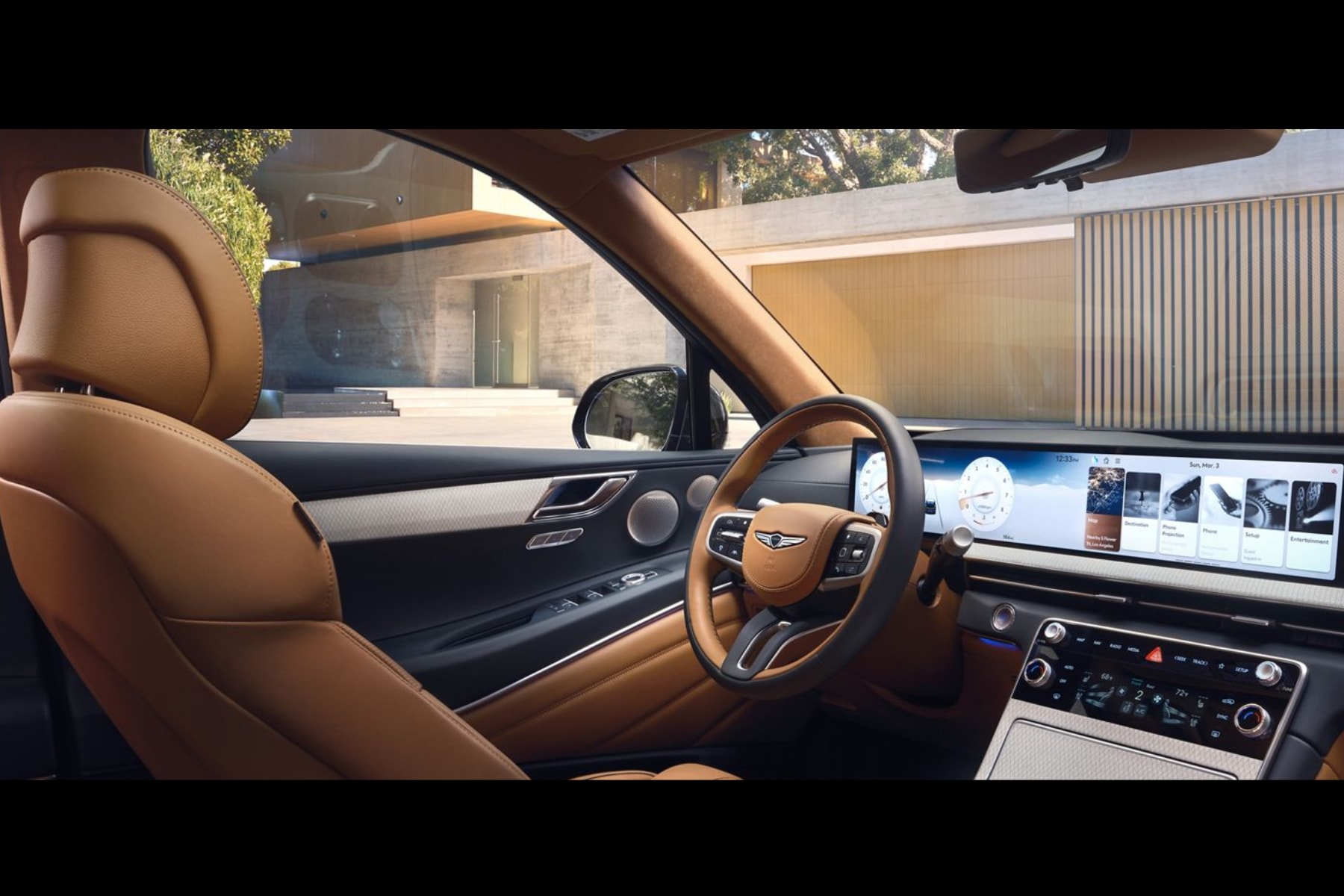 Front interior of the 2026 Genesis GV80 SUV