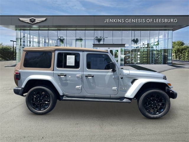 Used 2022 Jeep Wrangler Unlimited Sahara 4XE with VIN 1C4JJXP64NW278585 for sale in Leesburg, FL