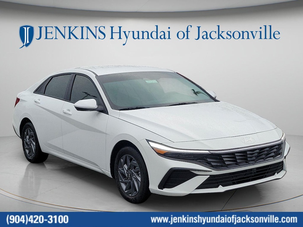 New 2026 Hyundai Elantra Hybrid Blue Sedan