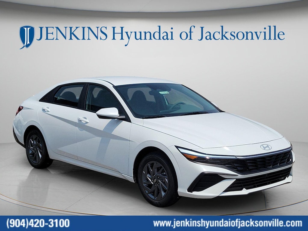 New 2026 Hyundai Elantra Hybrid Blue Sedan