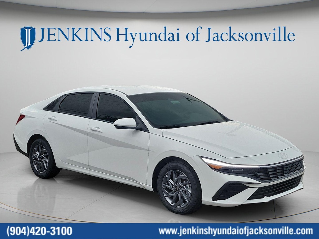 New 2026 Hyundai Elantra Hybrid Blue Sedan