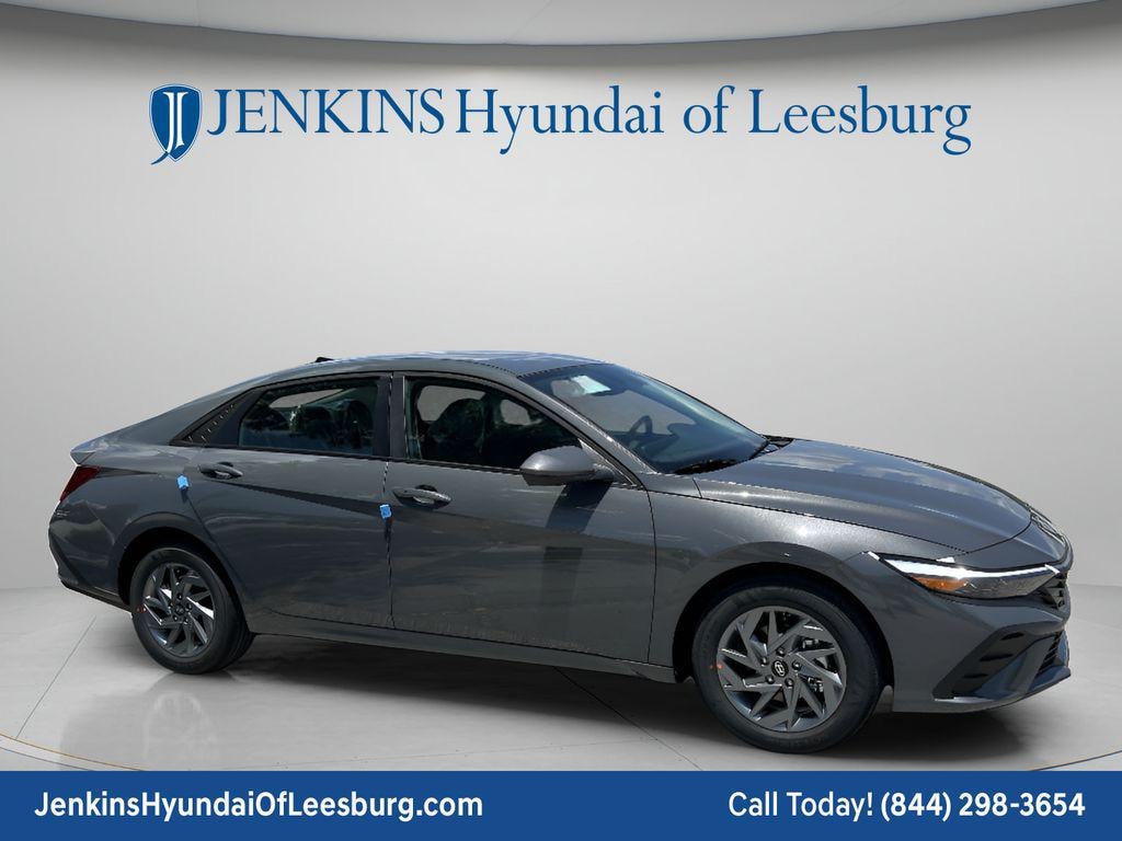 New 2026 Hyundai Elantra Hybrid Blue Sedan