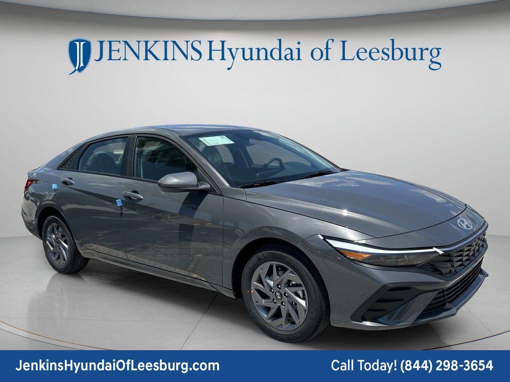 New 2026 Hyundai Elantra Hybrid Blue Sedan