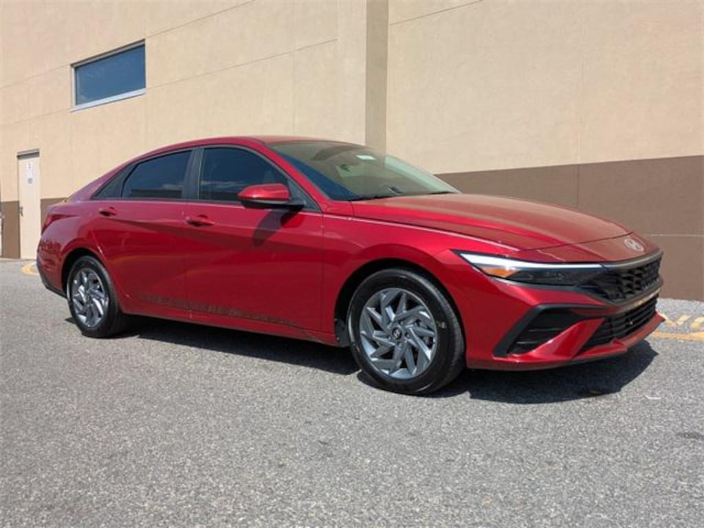 New 2026 Hyundai Elantra Hybrid Blue Sedan