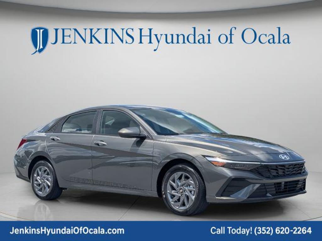 New 2026 Hyundai Elantra Hybrid Blue Sedan