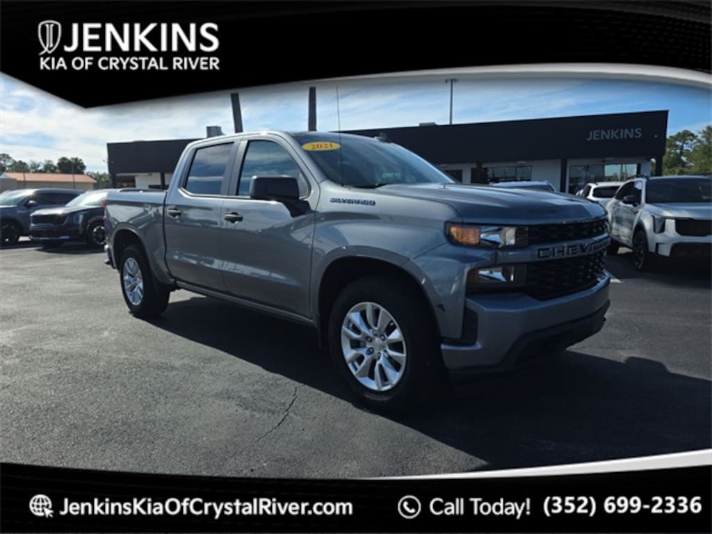 Used 2021 Chevrolet Silverado 1500 Custom Truck Crew Cab