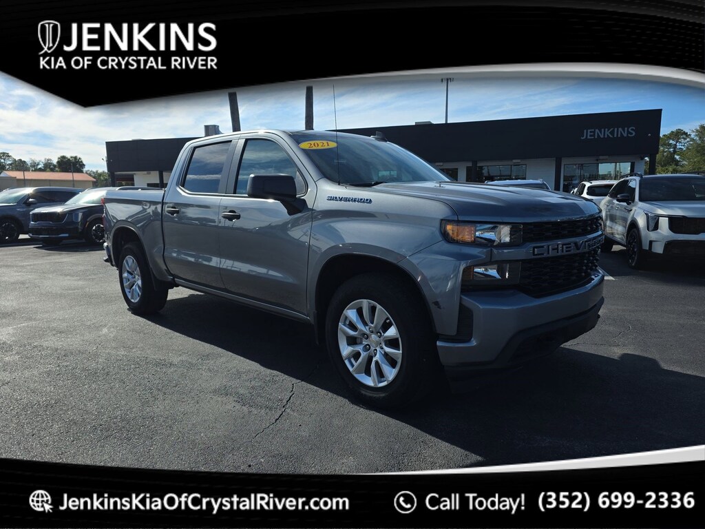 Used 2021 Chevrolet Silverado 1500 Custom Truck Crew Cab