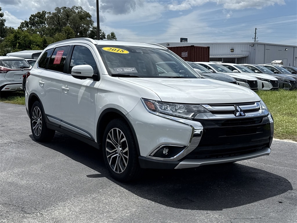 Certified 2018 Mitsubishi Outlander SEL with VIN JA4AD3A37JZ048928 for sale in Homosassa, FL
