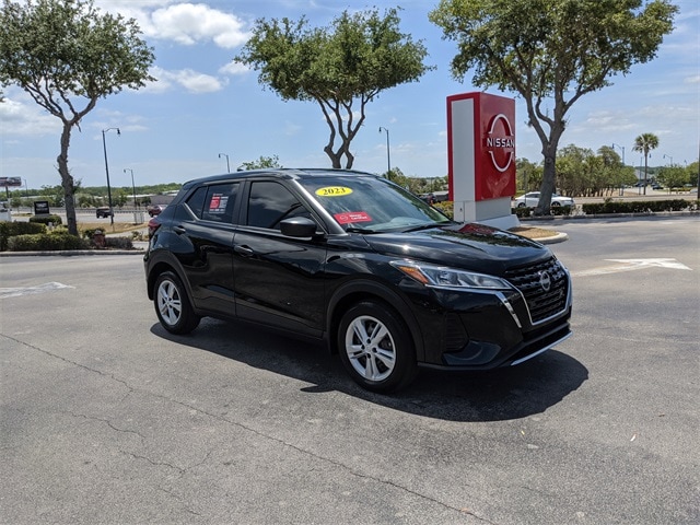 Certified 2023 Nissan Kicks S with VIN 3N1CP5BV6PL535851 for sale in Leesburg, FL