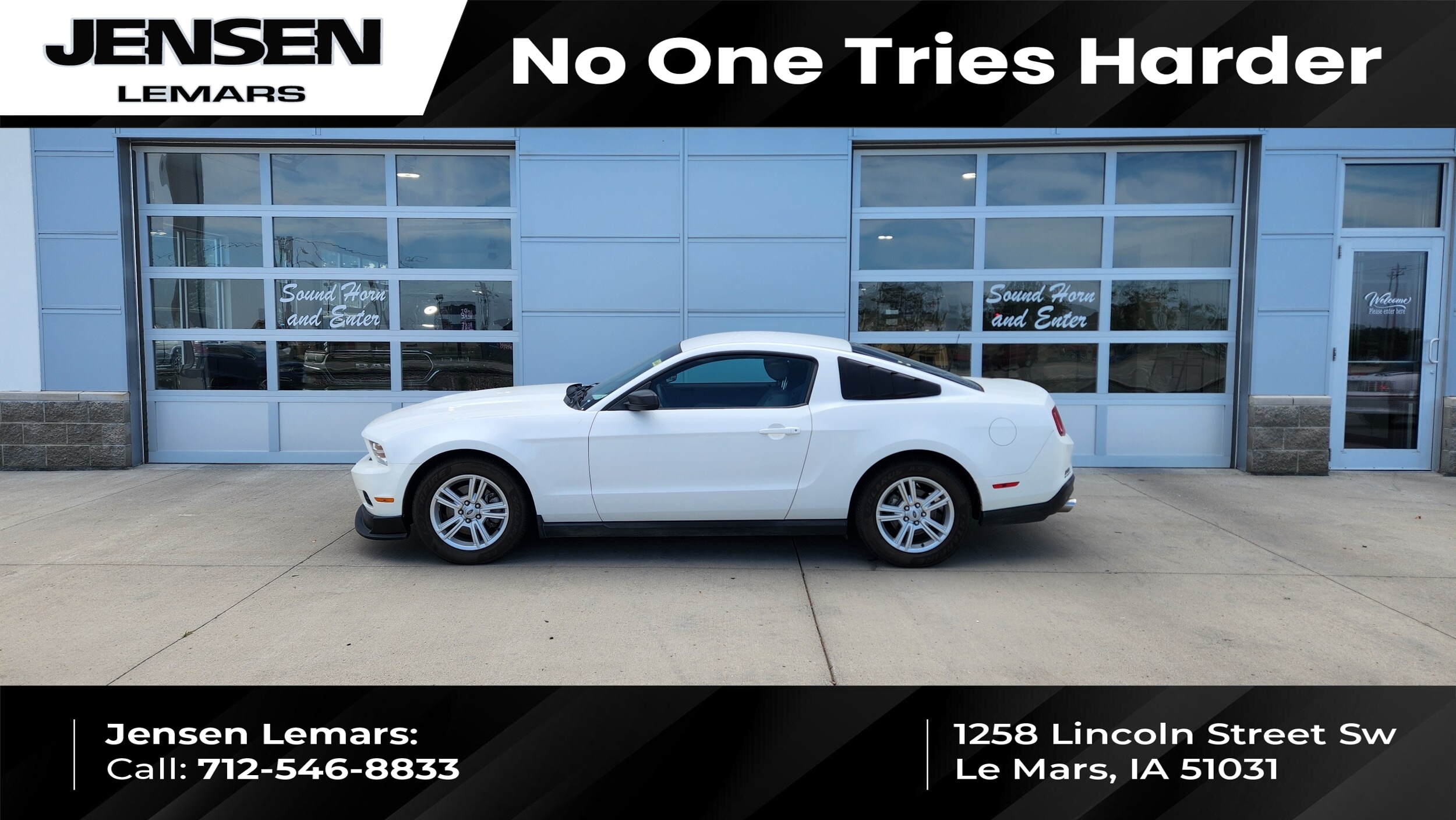 Used 2012 Ford Mustang V6 with VIN 1ZVBP8AM8C5253785 for sale in Le Mars, IA