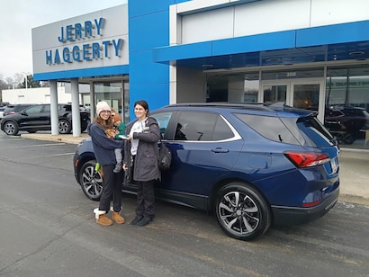 Congratulations Kirsten Graser on making a great deal on her 2022 Chevrolet Equinox LT AWD!!! Thank you from Bryan Lewis and her Jerry Haggerty Chevrolet family for her business and patronage!!!