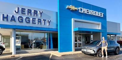 Congratulations great local referral Alan Taylor of Glen Ellyn, on making a great deal on his 2026 Chevrolet Equinox EV FWD LT1 in Sterling Gray Metallic!!! Thank you from Mike Haggerty and his Jerry Haggerty Chevrolet family for his business and patronage!!!