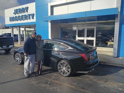 Congratulations Emmett Smith on making a great deal on his 2024 Cadillac CT5 Premium Luxury!!! Thank you from Bryan Lewis and his Jerry Haggerty Chevrolet family for his business and patronage!!!
