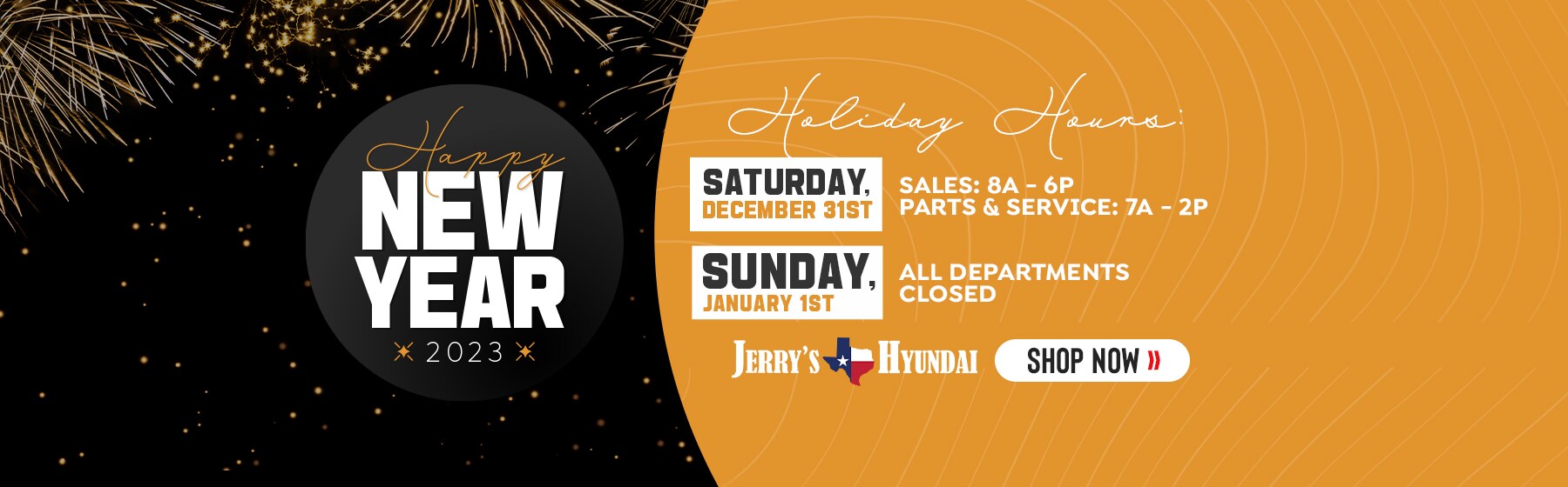 Jerry's Hyundai New Years Hours- Serving Fort Worth, TX