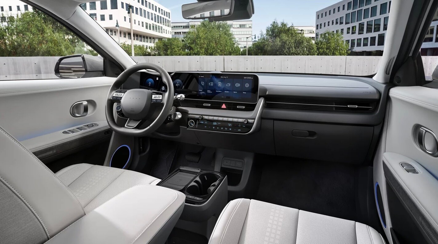 Interior of new 2025 Hyundai IONIQ 5 near Granbury, TX
