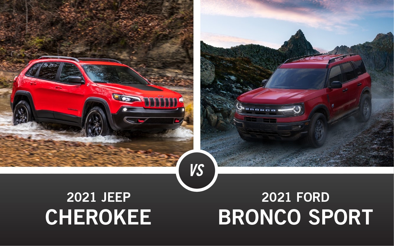 2021 Jeep Cherokee vs. 2021 Ford Bronco Sport