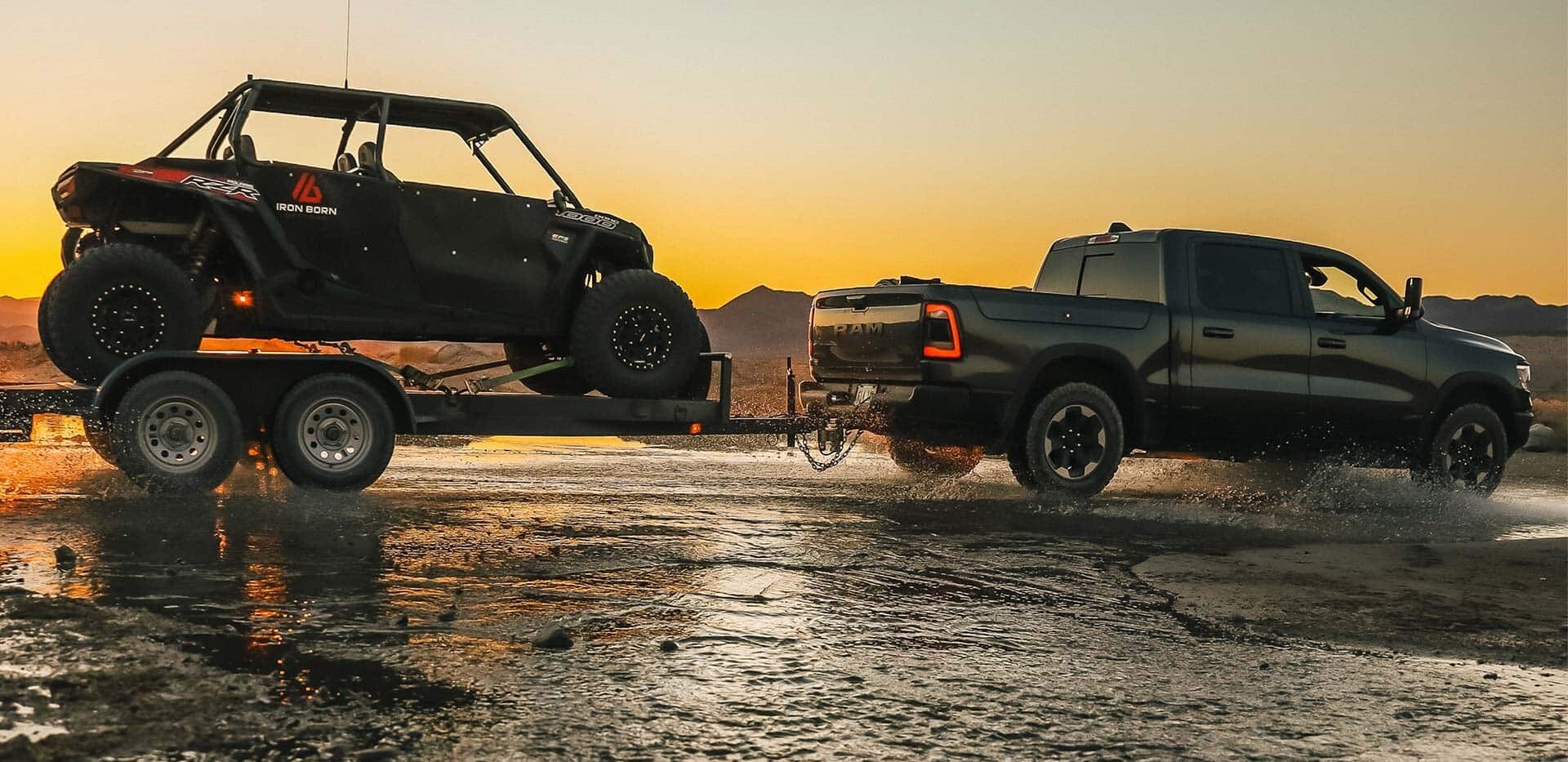 2022 RAM 1500 pulling side by side