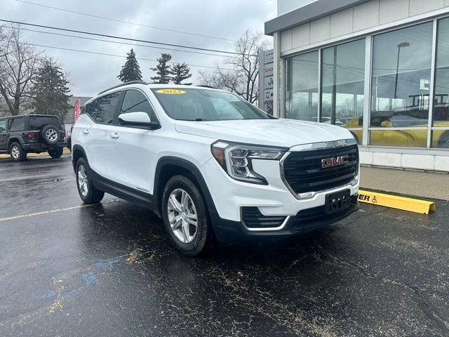 Used 2023 GMC Terrain SLE with VIN 3GKALTEGXPL115709 for sale in Winamac, IN