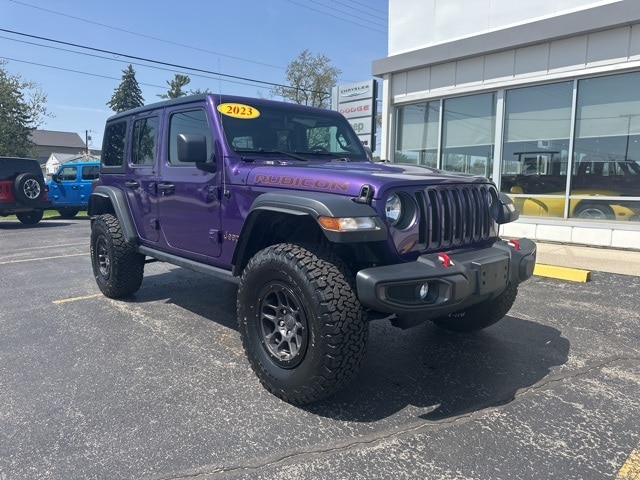 Used 2023 Jeep Wrangler 4-Door Rubicon with VIN 1C4JJXFG6PW542662 for sale in Winamac, IN