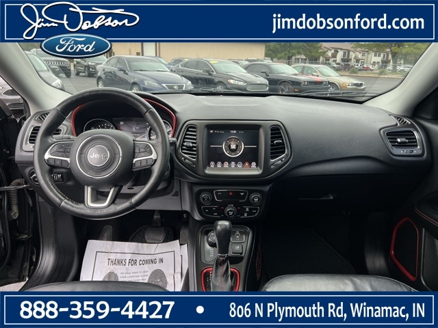 Used 2018 Jeep Compass Trailhawk with VIN 3C4NJDDBXJT190450 for sale in Winamac, IN